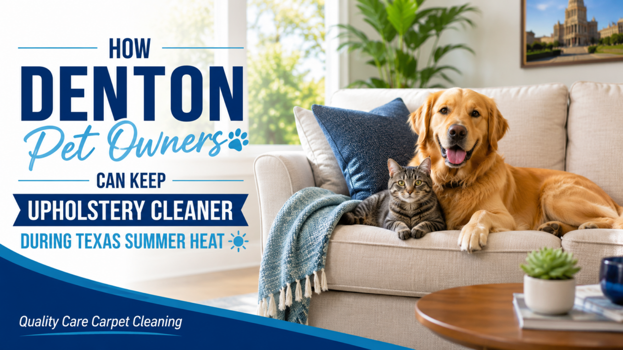 qualitycare-How Denton Pet Owners Can Keep Upholstery Cleaner During Texas Summer Heat